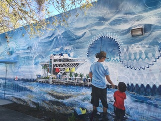 Mural of Inverted Pyramid Pier